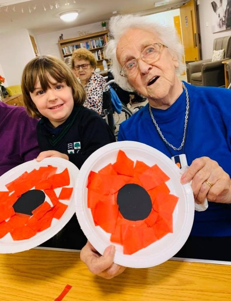 Woodlands Schools Reception Children visit Hutton Village Care Home